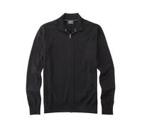 OLYMP Herren Strickjacke Basic Jacke,Stehkragen,hochgeschlossen,Reißverschluss,Single Jersey,Regular fit,schwarz 68,XXL