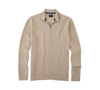 OLYMP Casual Modern Fit Strickjacke hellbeige, Einfarbig