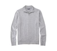 OLYMP Herren Strickjacke Casual.Strick,Single Jersey,978 Knit Regular fit,Silbergrau 63,S