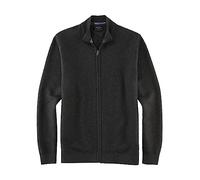 Strickjacke OLYMP, Herren, Gr. 3XL, grau (anthrazit), Strick, Obermaterial: 100% Baumwolle, regular fit, Rippbündchen, Strickjacken Strickjacke, Stehkragen, regular fit (69547637-XXXL) anthrazit