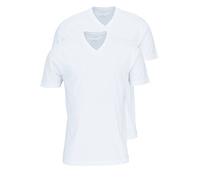 OLYMP Herren T-Shirt Doppelpack V-Ausschnitt- Weiß, XL
