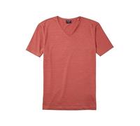 OLYMP Herren T-Shirt Langarm Casual.Wirk,Einfarbig,Regular fit,Rosenholz 32,XL