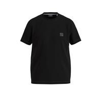 OLYMP Casual Relaxed Fit T-Shirt Rundhals schwarz, Einfarbig