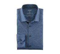OLYMP Herren Oberhemd Level Five – Jersey, atmungsaktiv, NY Kent Kragen – Rauchblau Gr. 46