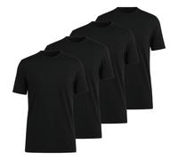 OLYMP Herren T-Shirts, Rundhals, 4er Pack - Bodywear, Modern Fit, Baumwolle Schwarz / XL XL Schwarz