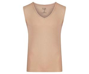OLYMP Herren Tanktop Level 5 Body Fit, tiefer V-Ausschnitt, Caramel, L