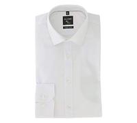 OLYMP Herrenhemd No 6 six Super Slim Urban Kent Stretch Langarm Teilungsnaht Weiß Gr. 42