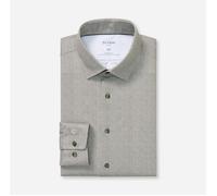 OLYMP JERSEY LANGARM HEMD MODERN FIT GRAU-GRÜN - 48 - 3XL