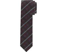 OLYMP Krawatte dunkelrot, Gemustert und gestreift