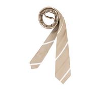 OLYMP Krawatte Herren Seide beige College-Streifen, One Size
