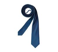OLYMP Herren Krawatte Super Slim 5 cm Reine Seide Fleckabweisend Dunkelblau
