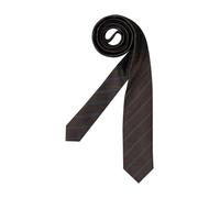 OLYMP Krawatte Herren Seide braun College-Streifen, One Size