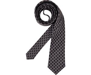 OLYMP Krawatte Herren Seide grau gemustert, One Size