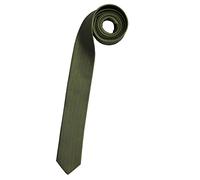 OLYMP Krawatte super slim 5 cm breit aus reiner Seide Fleckabweisend Muster grün