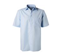 OLYMP Luxor, Bügelfreies Business Hemd, comfort fit, Blau, Kurzarm, Kent, 44 (0254121544)