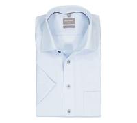 OLYMP Kurzarmhemd Herren Comfort Fit Kurzarm Baumwolle blau, 44