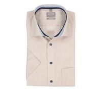 OLYMP Kurzarmhemd Herren Comfort Fit Kurzarm Baumwolle braun, 46
