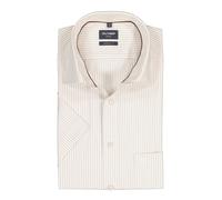 OLYMP Kurzarmhemd Herren Kurzarm Baumwolle beige, 44