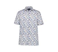 Kurzarmhemd OLYMP "Luxor modern fit", Herren, Gr. 44, N-Gr, weiß, Web, Obermaterial: 100% Baumwolle, casual, Kurzarm, Hemden, mit floralem Print (45880738-44) weiß