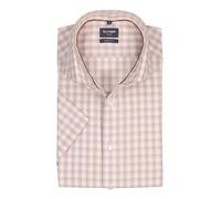 OLYMP Kurzarmhemd Herren Kurzarm Baumwolle rosa, 39