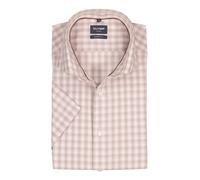 OLYMP Kurzarmhemd Herren Kurzarm Baumwolle rosa, 43