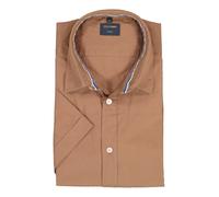OLYMP Hemd Herren Regular Fit Kurzarm Baumwolle braun, XL