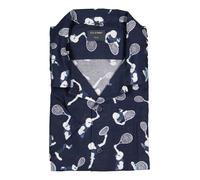 OLYMP Kurzarmhemd Herren Regular Fit Kurzarm Baumwolle-Leinen blau, XL