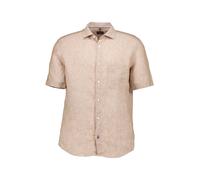 OLYMP Kurzarmhemd Herren Regular Fit Kurzarm Leinen beige, M