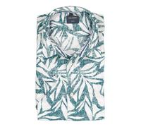 OLYMP Kurzarmhemd Herren Regular Fit Kurzarm Leinen grün, XL
