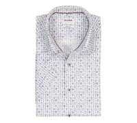 OLYMP Kurzarmhemd Herren Slim Fit Kurzarm Baumwoll-Stretch blau, 38