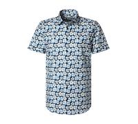 OLYMP Kurzarmhemd Herren Slim Fit Kurzarm Baumwoll-Stretch blau, 39