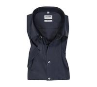 Kurzarmhemd OLYMP "Level Five body fit" Gr. 42, N-Gr, blau (marine) Herren Hemden Kurzarm klassisch, unifarben (98587422-42) marine