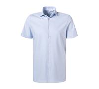 OLYMP Kurzarmhemd Herren Slim Fit Kurzarm Baumwoll-Stretch blau, 45