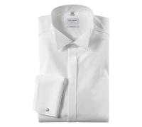 OLYMP Level 5 Body Fit Gala Hemd Popeline Stretch ohne Manschettenknopf- Gr. 40, Beige