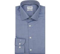 OLYMP Level 5 Dobby Hemd Royal - Größe 39 Blau 39