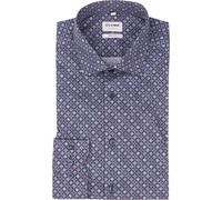 OLYMP Level 5 Hemd Druck Blau - Größe 41 Dunkelblau 41