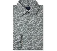 Businesshemd OLYMP "OLYMP Level Five 24/Seven, Body Fit, Kent", Herren, Gr. 42, Normaler Arm, grau (grau, grün), 64% Baumwolle, 27% Polyester, 9% Elasthan, Hemden (37599536-42) grau, grün