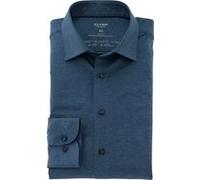 Businesshemd OLYMP "OLYMP Level Five 24/Seven, body fit, Kent", Herren, Gr. 38, Normaler Arm, rauchblau, 92% Baumwolle, 8% Elasthan, Hemden (17575826-38) rauchblau