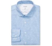 OLYMP Level Five 24/Seven, atmungsaktives Stretch Hemd aus Jersey, body fit, Blau, Kent, 38 (2012841338)