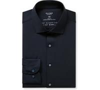 Businesshemd OLYMP "OLYMP Level Five 24/Seven, body fit, Modern Kent", Herren, Gr. 39, Normaler Arm, marine, 86% Polyamid, 14% Elasthan, Hemden (33388624-39) marine