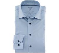 OLYMP Level Five 24/Seven, atmungsaktives Stretch Hemd aus Jersey, body fit, Blau, Kent, 40 (2008641040)