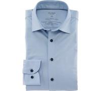 OLYMP Herren Oberhemd Langarm Level Five 24/Seven,Single Jersey,462 Level-5-Jerseyshirt-03,18 New York Kent,hellblau 10,41