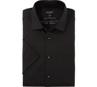 OLYMP Level Five Body Fit Jerseyhemd schwarz, Einfarbig