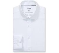 OLYMP Level Five 24/Seven, atmungsaktives Stretch Hemd aus Jersey, body fit, Weiß, Kent, 46 (2008640046)