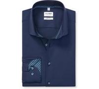 OLYMP Level Five 24/Seven, atmungsaktives Stretch Hemd, body fit, Blau, Extra langer Arm, Kent, 39 (2164891839)