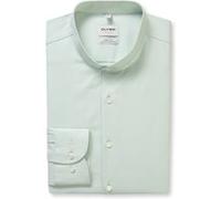 Businesshemd OLYMP "OLYMP Level Five 24/Seven, body fit, Stehkragen", Herren, Gr. 39, Normaler Arm, limone, 64% Baumwolle, 27% Polyester, 9% Elasthan, Hemden (72445744-39) limone
