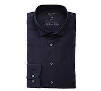 OLYMP Level Five 24/Seven Body fit Green Choice Hemd Langarm New Kent Kragen dunkelblau Größe 38
