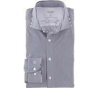 OLYMP Level 5 24/seven Hemd Streifen Navy - Größe 40 Dunkelblau 40