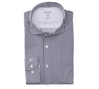OLYMP Level 5 24/seven Hemd Streifen Navy - Größe 40 Dunkelblau 40