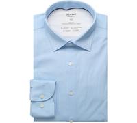 Businesshemd OLYMP "OLYMP Level Five 24/Seven, body fit, New York Kent", Herren, Gr. 40, Normaler Arm, bleu, 92% Baumwolle, 8% Elasthan, Hemden (87712114-40) bleu